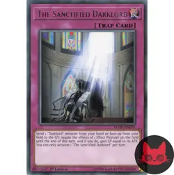 Yugioh The Sanctified Darklord FLOD-EN075 Rare 1st Edition NM - Image 1