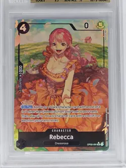 Bandai One Piece Rebecca Alt Art SR Foil Blocker OP05-091 BGS 10 2023 - Image 2