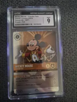 Lorcana Disney Mickey Mouse Friendly Face Promo - Foil. Graded CGC 9 Mint. 2023 - Image 1