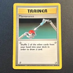 Pokemon Maintenance Base Set Unlimited Regular English 83/102 1999 Trainer Card - Image 1