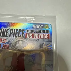 One Piece P-055 Monkey D. Luffy U.S. Voyage College Basketball Promo Card-SEALED - Image 3