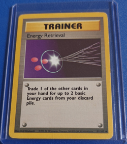 Energy Retrieval 81/102 Base Set Uncommon Trainer Pokemon Card 1999 - Image 1