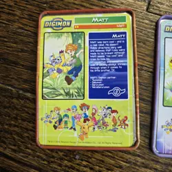 VTG Digimon Taco Bell 2000 Kunemon 3 Metal Cards Matt Nyaromon Kabuterimon Case - Image 2