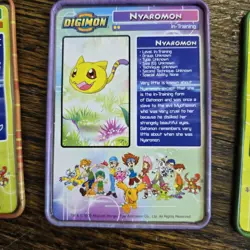 VTG Digimon Taco Bell 2000 Kunemon 3 Metal Cards Matt Nyaromon Kabuterimon Case - Image 3