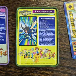 VTG Digimon Taco Bell 2000 Kunemon 3 Metal Cards Matt Nyaromon Kabuterimon Case - Image 4