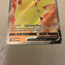 Pikachu V - 157/172 - Pokemon Brilliant Stars Sword Shield Full Art Rare Card - Image 3