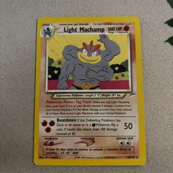 Light Machamp 25/105 Neo Destiny Pokemon Card MP - Image 1