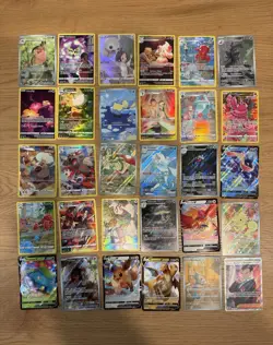 Pokemon TCG Full Art 51-Card Lot Holo/Foil Full Art Eevee V + 5 Free FA cards - Image 1