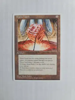 MTG Mana Vault 4th Edition 1995 MP Vintage Rare Magic Card Perfect For Commander - Image 2