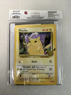Pokemon TCG 25th Anniversary First Partner Collector’s Binder With Pikachu Card 820650809606 - Image 2