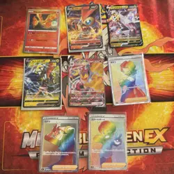 Pokemon Card Lot Of 8 Full Art Japanese NM moltres Victini Trainer Holo - Image 1