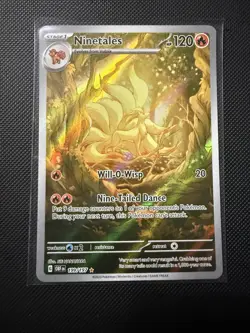 Pokemon Ninetales Holo TCG Card 199/197 Sv03: Obsidian Flames - Image 1