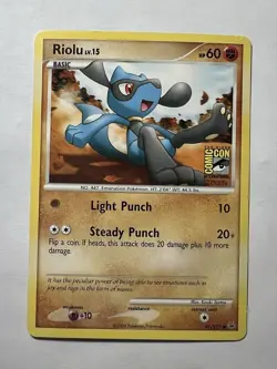 2009 Pokemon Platinum SDCC Riolu Promo Card 91/127 San Diego Comic Con MP - Image 1