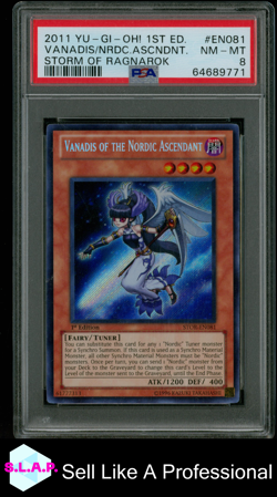 VANADIS OF THE NORDIC ASC YUGIOH SECRET RARE STOR 81 2011 ENGLISCH PSA 8 - Image 1