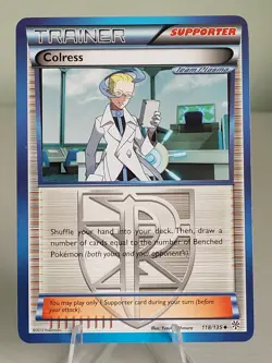 Pokemon Card, Colress Trainer Card, Plasma Storm Set, 118/135 - Image 1