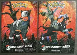 HOUNDOUR X HOUNDOOM LOT - POKEMON JOHTO CRYSTAL CARD COLLECTION CCG HOLO - Image 1