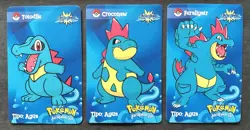 TOTODILE X CROCONAW X FERALIGATR LOT - POKEMON JOHTO COLLECTOONS CCG CARDS - Image 1