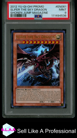 SLIFER THE SKY DRAGON YUGIOH ULTRA RARE JUMP 61 2012 ENGLISCH PSA 9 - Image 1