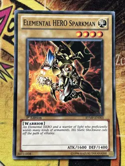 Elemental HERO Sparkman RYMP-EN003 LP 1st Edition Common Alt Art Yu-Gi-Oh - Image 1