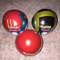 Pokemon TCG Poke Ball Tin Lot of 3 Tins w/ 3 Booster Packs, English (6+) - Image 1