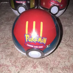 Pokemon TCG Poke Ball Tin Lot of 3 Tins w/ 3 Booster Packs, English (6+) - Image 4
