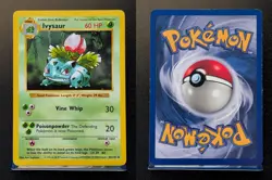 Ivysaur 30/102 Uncommon Base Set Shadowless Pokemon Unlimited Moderately Played - Image 2