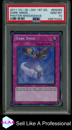 DARK SMOG YUGIOH SECRET RARE PHSW 89 2011 ENGLISCH PSA 10 - Image 1