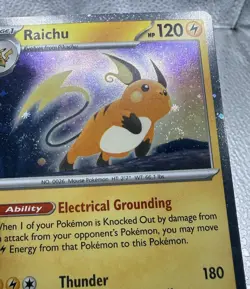 ⚡Raichu 026/165 Cosmos Holo Sam's Club 151 Promo Pokemon 2 SWIRL 🌀🌀 MINT NEW - Image 2