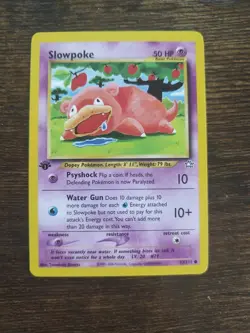 Pokemon Neo Genesis 1st Edition Slowpoke 73/111 Non Holo LP- - Image 1