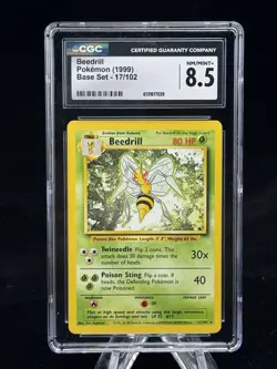 Beedrill #17 Base Set 1999 Pokemon Game CGC 8.5 🍃 - Image 1