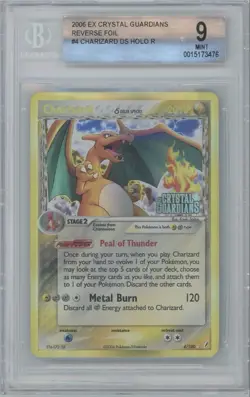 2006 Pokemon Crystal Guardians Delta Species #4 Charizard Reverse Holo BGS 9 - Image 1