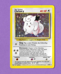Clefairy 5/102 Base Set Pokemon WOTC Holo - Image 1
