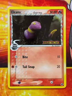 Ekans 47/101 Reverse Holo Stamped - Pokemon EX Dragon Frontiers - NM Yuka Morii - Image 1
