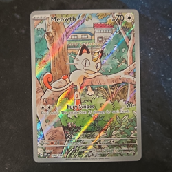The Pokemon Company Pokemon TCG Meowth 106/094 Me02 IR Holo Full Art Fury Swipes - Image 1