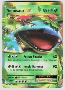 VENUSAUR EX 1/108 HOLO EX RARE EVOLUTIONS POKEMON NM/M - Image 1