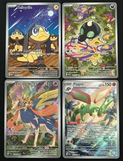 Pokemon Mega Evolution + Phantasmal Flames 4x IR Lot - Zacian Flygon Shroodle + - Image 1