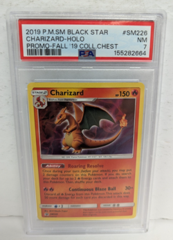 2019 Pokemon Black Star #SM226 Charizard-Holo Promo-Fall 19 Coll Chest PSA 7 - Image 1