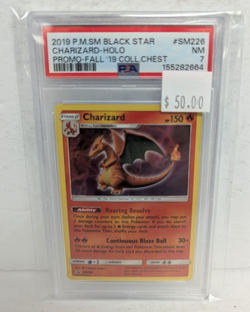 2019 Pokemon Black Star #SM226 Charizard-Holo Promo-Fall 19 Coll Chest PSA 7 - Image 3
