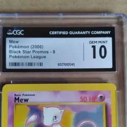 Pokemon TCG Mew Black Star Promo #8 Pokemon League 2000 Holo English CGC 10 - Image 3