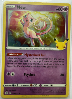 Pokemon Mew 011/025 Celebrations Holo NM - Image 1