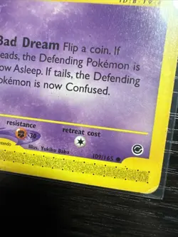 Pokemon TCG Gastly 109/165 Expedition Base Set Regular Common 2002 HP - Image 3