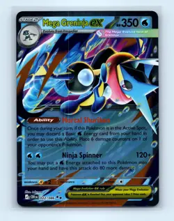 Pokemon tcg ME04: Chaos Rising Mega Greninja ex Near Mint or Better - Image 1