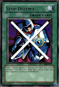 Stop Defense - Rare LOB-E075 - LP - YuGiOh - Image 1
