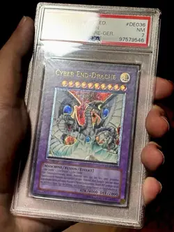 2005 Yu-Gi-Oh! Cyber End Dragon CRV-DE036 Ultimate Rare German PSA 7 1st Edition - Image 1