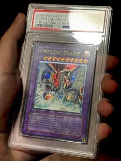 2005 Yu-Gi-Oh! Cyber End Dragon CRV-DE036 Ultimate Rare German PSA 7 1st Edition - Image 2
