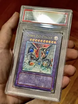 2005 Yu-Gi-Oh! Cyber End Dragon CRV-DE036 Ultimate Rare German PSA 7 1st Edition - Image 3