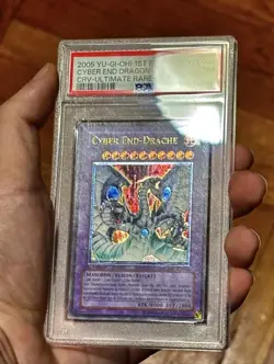 2005 Yu-Gi-Oh! Cyber End Dragon CRV-DE036 Ultimate Rare German PSA 7 1st Edition - Image 5