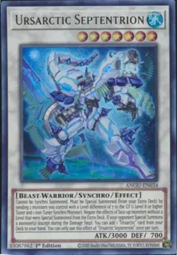 Yugioh! LP Ursarctic Septentrion - ANGU-EN034 - Ultra Rare - 1st Edition Lightly - Image 1