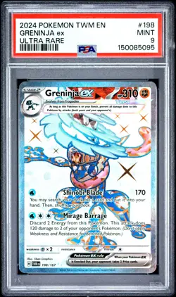 PSA 9 Greninja EX 198/167 Ultra Rare Twm En-twilight Masquerade Pokemon Card - Image 1