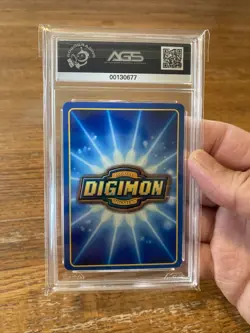 Meramon BO-05 Digimon Digi Battle Series 1 Card Bandai Graded 8 NM-MT AGS Grade - Image 3